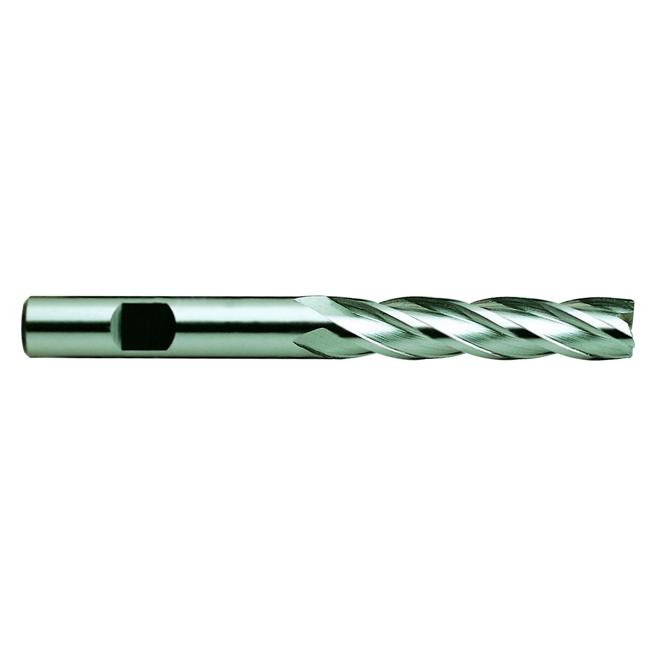 YG1 08478CN | 2" Diameter x 1-1/4" Shank x 4" LOC x 6-1/2" OAL x 30 Degree Helix Angle 6 Flute TiN Coated HSSCo8 E2162 Long Square End Mill