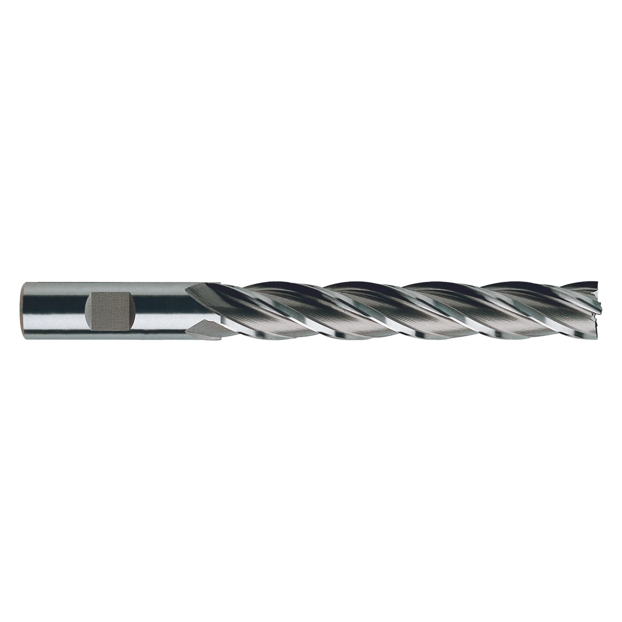 YG1 09322CF | 1/2" Diameter x 1/2" Shank x 3" LOC x 5" OAL x 30 Degree Helix Angle 6 Flute TiAIN F Coated HSSCo8 E2175 Long Square End Mill