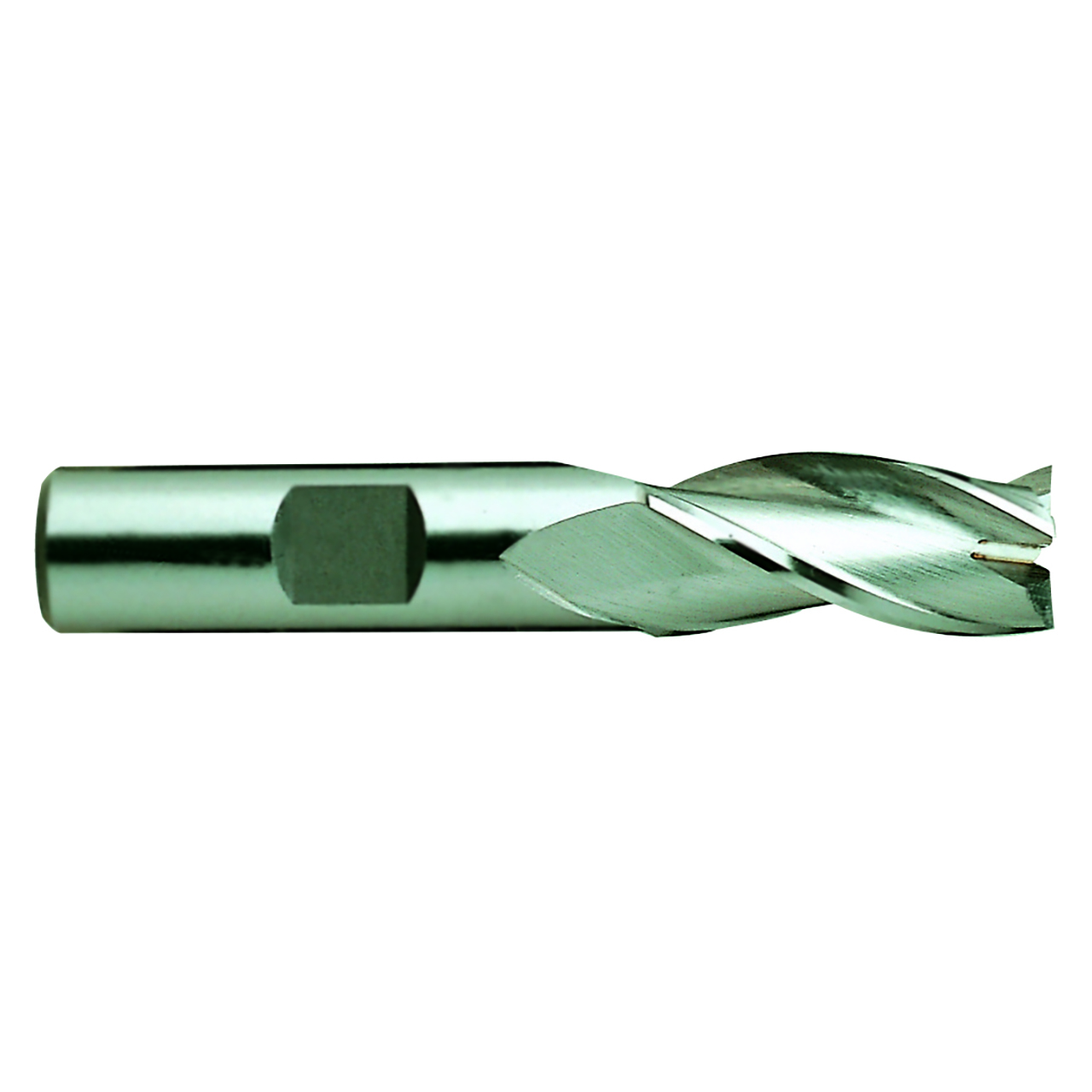 YG1 23257CN | 1/16" Diameter x 1/4" Shank x 5/32" LOC x 1-3/32" OAL x 30 Degree Helix Angle 3 Flute TiN Coated HSSCo8 E2161 Long Square End Mill