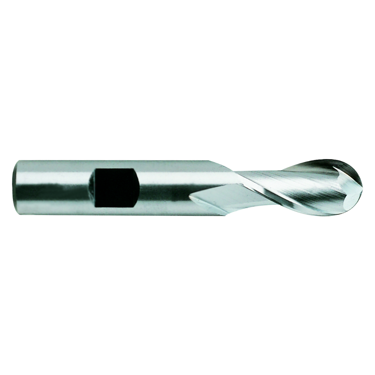 YG1 42301CN | 5/16" Diameter x 3/8" Shank x 3/4" LOC x 3-5/16" OAL x 5/32" Radius x 30 Degree Helix Angle 2 Flute TiN Coated HSSCo8 E2111 Ball Nose End Mill
