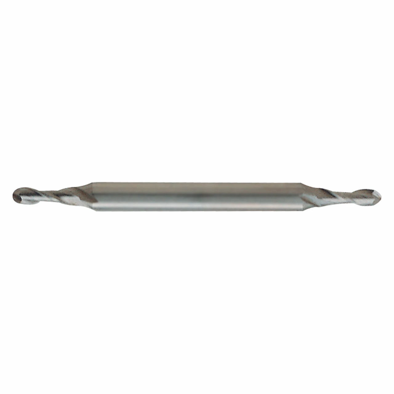 YG1 56258CN | 0.0781" Diameter x 0.1875" Shank x 2.2500" OAL x 0.2344" LOC 2 Flute TiN Coated HSSCo8 Ball Nose Double End Miniature End Mill