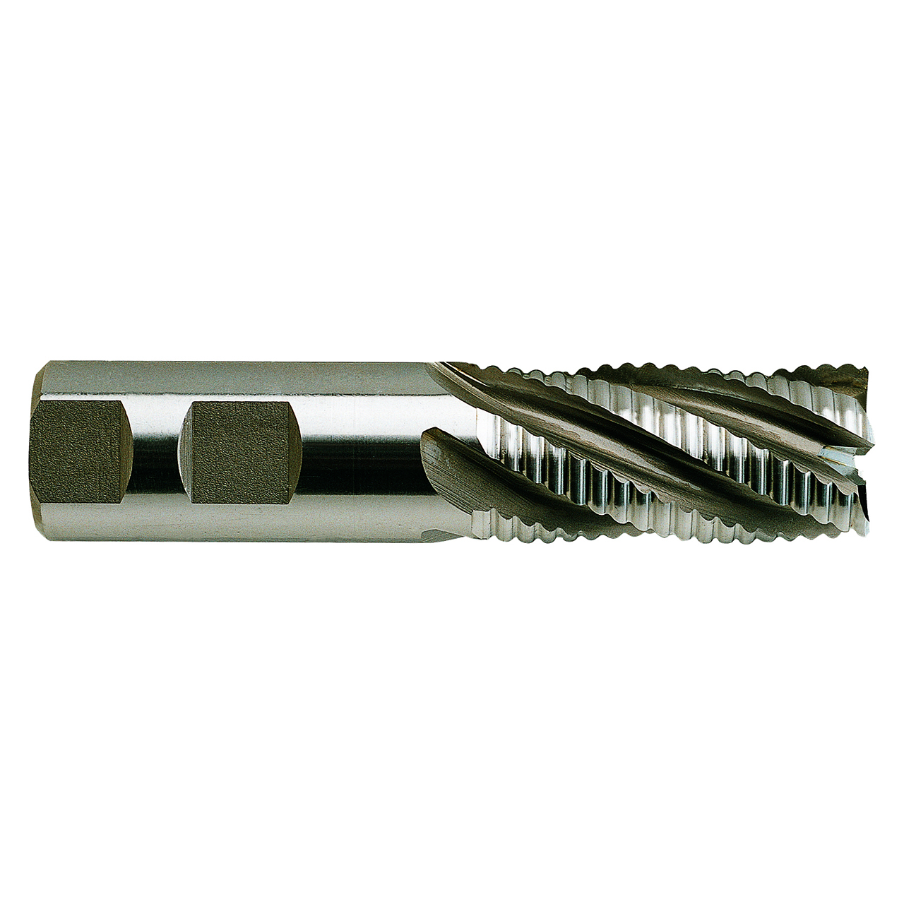 YG1 64461CE | 1.5000" Diameter x 1.2500" Shank x 4.5000" OAL x 2.0000" LOC 6 Flute TiAIN E Coated HSSCo8 Tooth Rougher Square End Mill