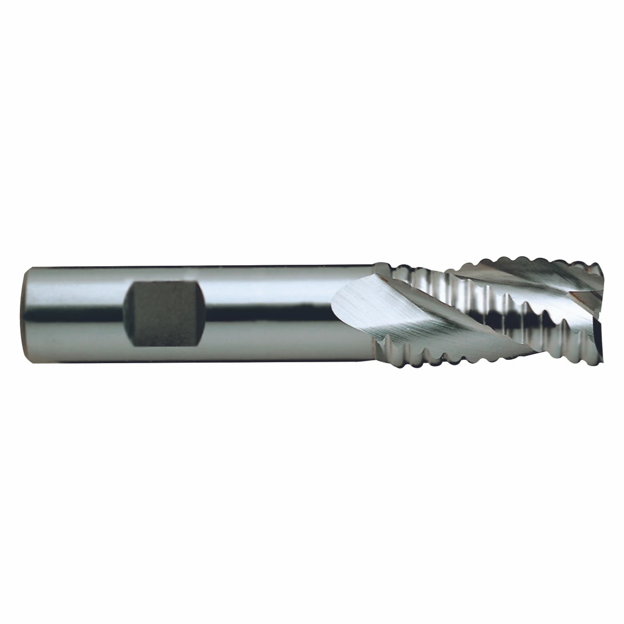 YG1 66391CN | 0.8750" Diameter x 0.7500" Shank x 4.1250" OAL x 1.8750" LOC 3 Flute TiN Coated HSSCo8 Tooth Rougher Square End Mill