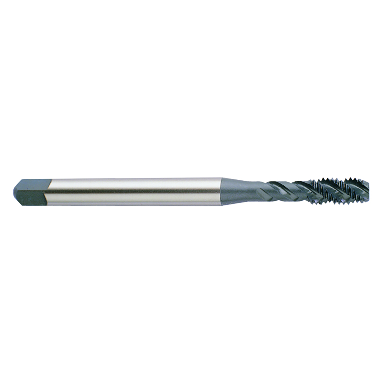 YG1 G0543 | UNF 7/16" - 20 Size x 8.20mm Shank x 11.99mm Thread Length x 100.00mm OAL x 45 Degree Helix Angle H3 3 Flute Bright Coated HSS-V G0 Spiral Flute Bottom Tap