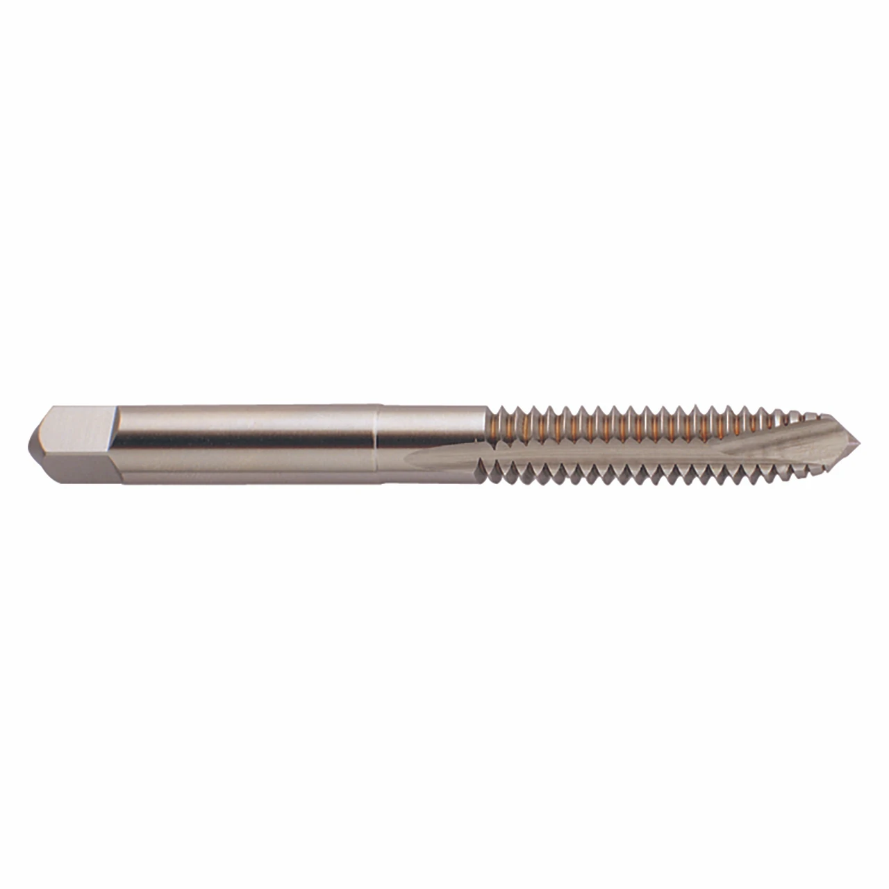 YG1 I9002 | #0-80 Size 0.0600" Diameter x 0.1410" Shank x 1.6300" OAL 2 Flute Bright Coated HSS Spiral Point Tap