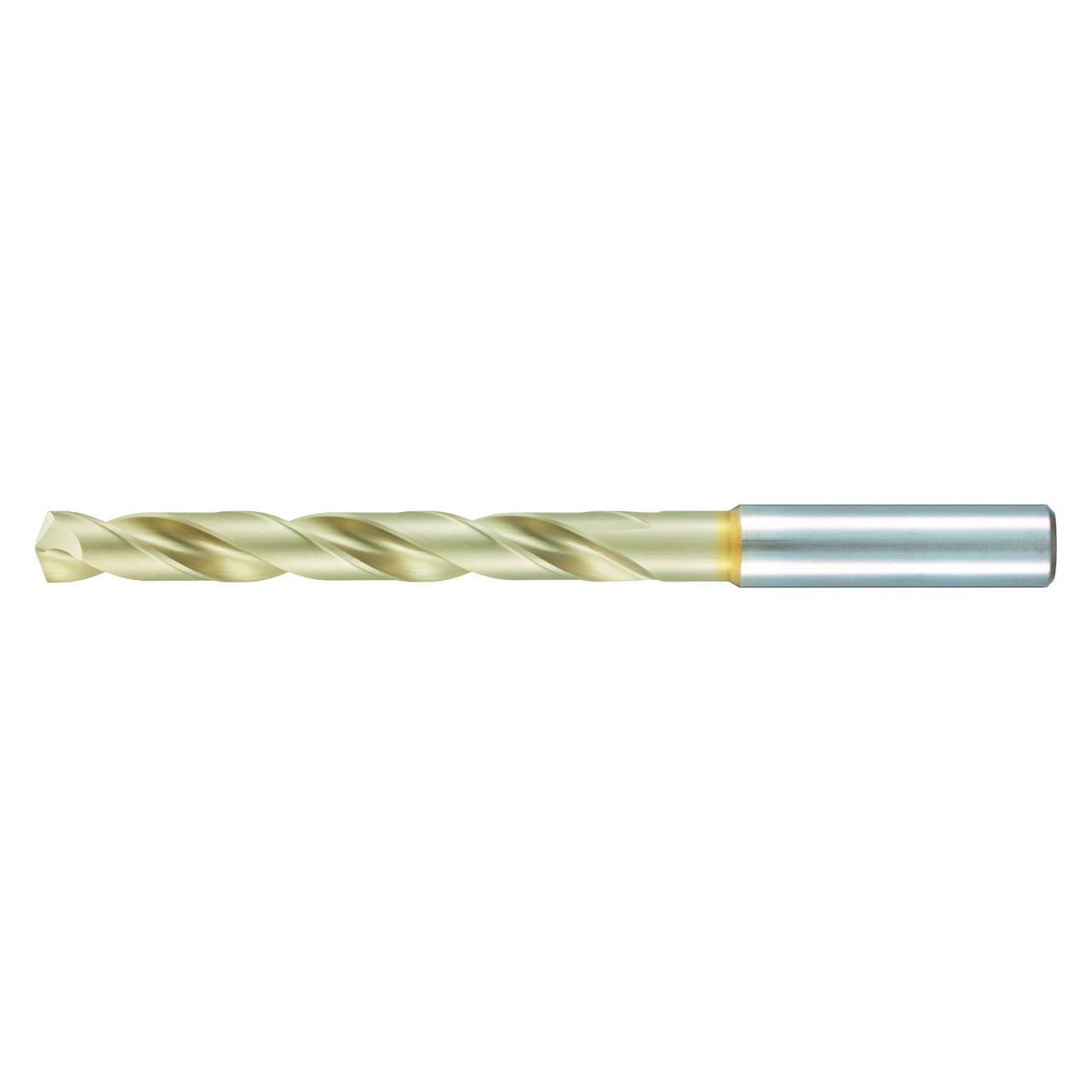 Nachi 1464591 | 0.261" Diameter x 3/8" Shank x 4-11/16" OAL 2 Flute Tin+TiCN Coated Powdered Metal HSCO Steel Jobber Length Drill Bit