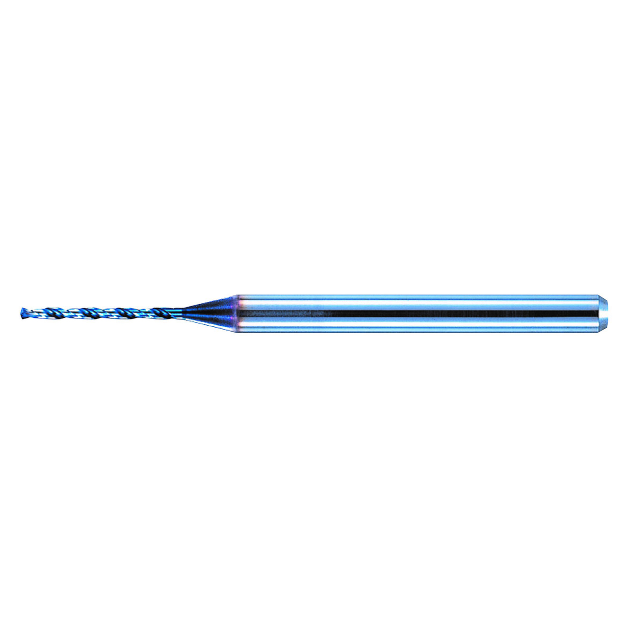 Nachi 0634243 | 0.44mm Diameter x 3.00mm Shank x 38.00mm OAL 2 Flute Aqua Coated Carbide Micro Drill Bit