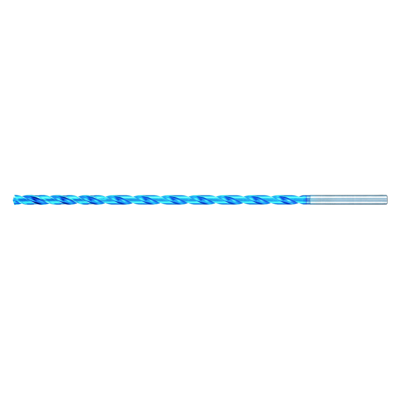 Nachi 0731899 | 4.40mm Diameter x 5.00mm Shank x 176.00mm OAL 2 Flute Aqua EX Coated Carbide Extra Long Drill Bit