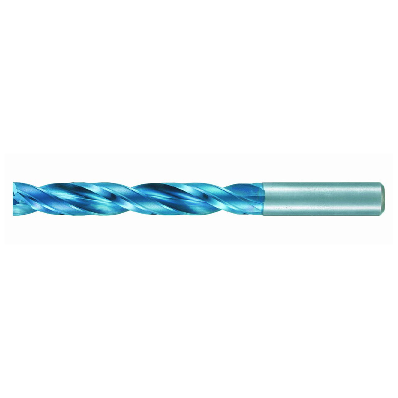 Nachi 0720460 | 10.00mm Diameter x 10.00mm Shank x 126.00mm OAL 2 Flute Aqua EX Coated Carbide Screw Machine Length Drill Bit