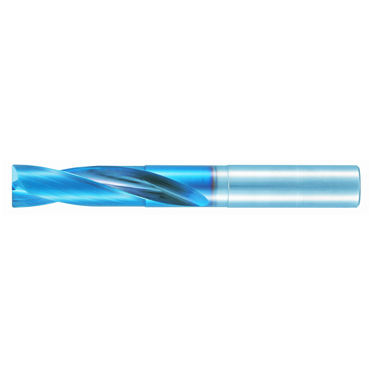 Nachi 0732808 | 10.80mm Diameter x 10.00mm Shank x 90.00mm OAL 2 Flute Aqua EX Coated Solid Carbide 
Flat Bottom Stub Drill Bit