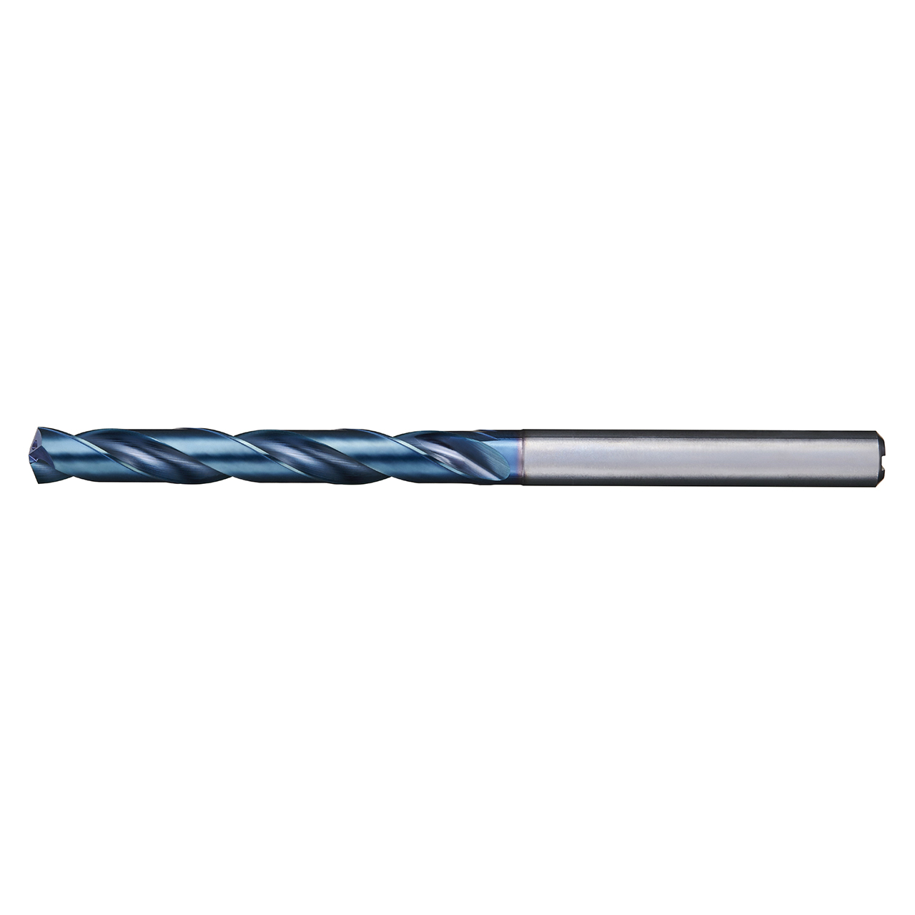 Nachi 1562239 | 0.368" Diameter x 10.00mm Shank x 103.00mm OAL 2 Flute REVO-D Coated Carbide Screw Machine Length Drill Bit