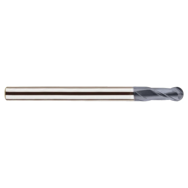 YG1 GMF15927 | 0.2031" Diameter x 0.2500" Shank x 0.3750" LOC x 3.1250" OAL x 0.1020" Radius 2 Flute AlCrN Coated Carbide Ball Nose End Mill