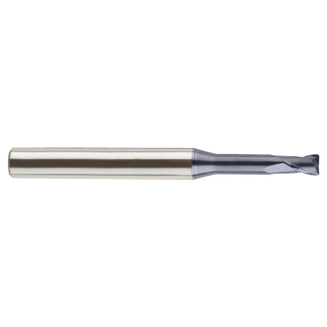YG1 SEME610300516 | 3.00mm Diameter x 6.00mm Shank x 4.50mm LOC x 60.00mm OAL x 0.50mm Radius x 30 Degree Helix Angle 2 Flute Y-Coated Carbide SEME61 Corner Radius with Long Neck End Mill
