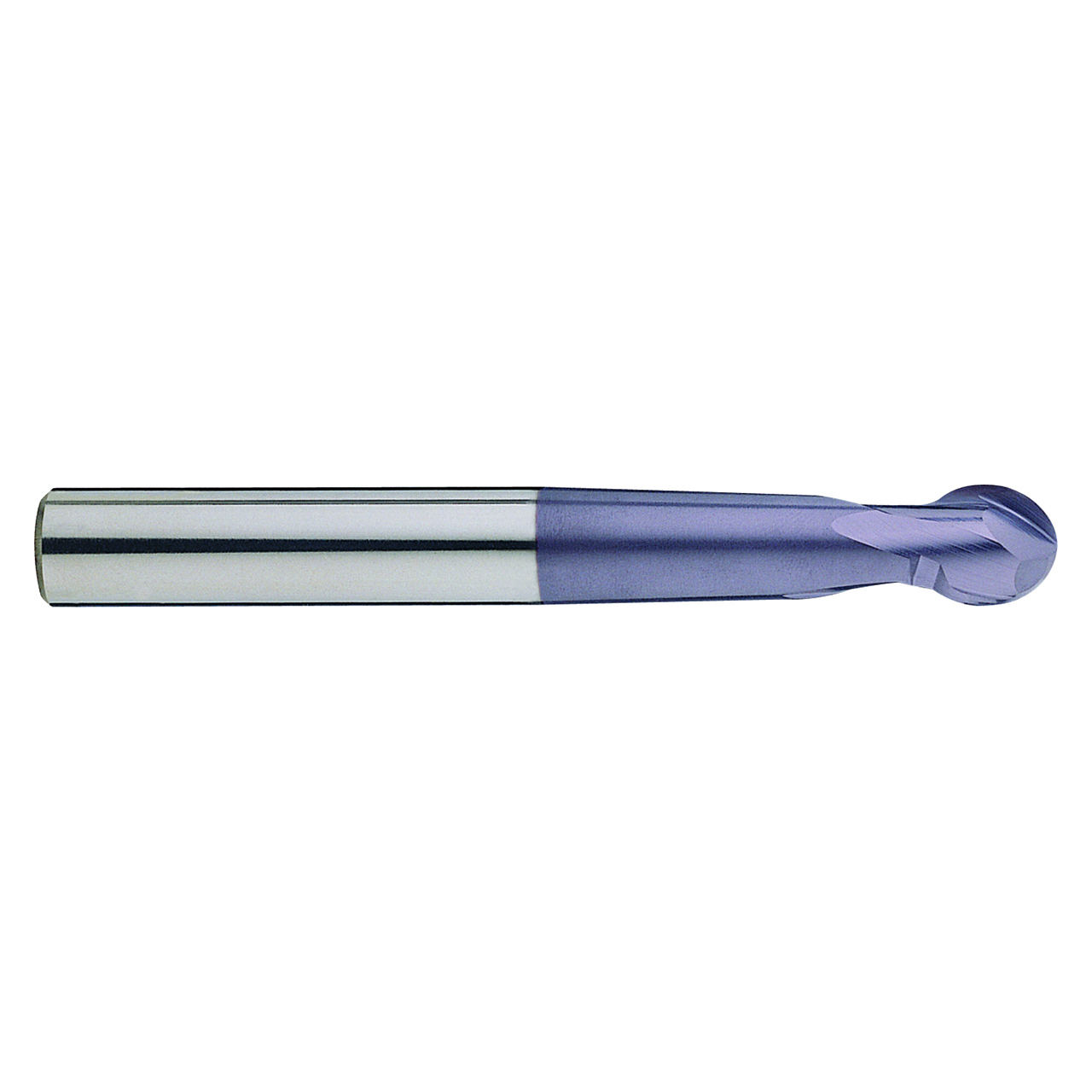 YG1 EM669030 | 0.1200" Diameter x 0.2362" Shank x 0.1575" LOC x 3.1496" OAL 2 Flute ALTiN Coated Carbide Ball Nose End Mill