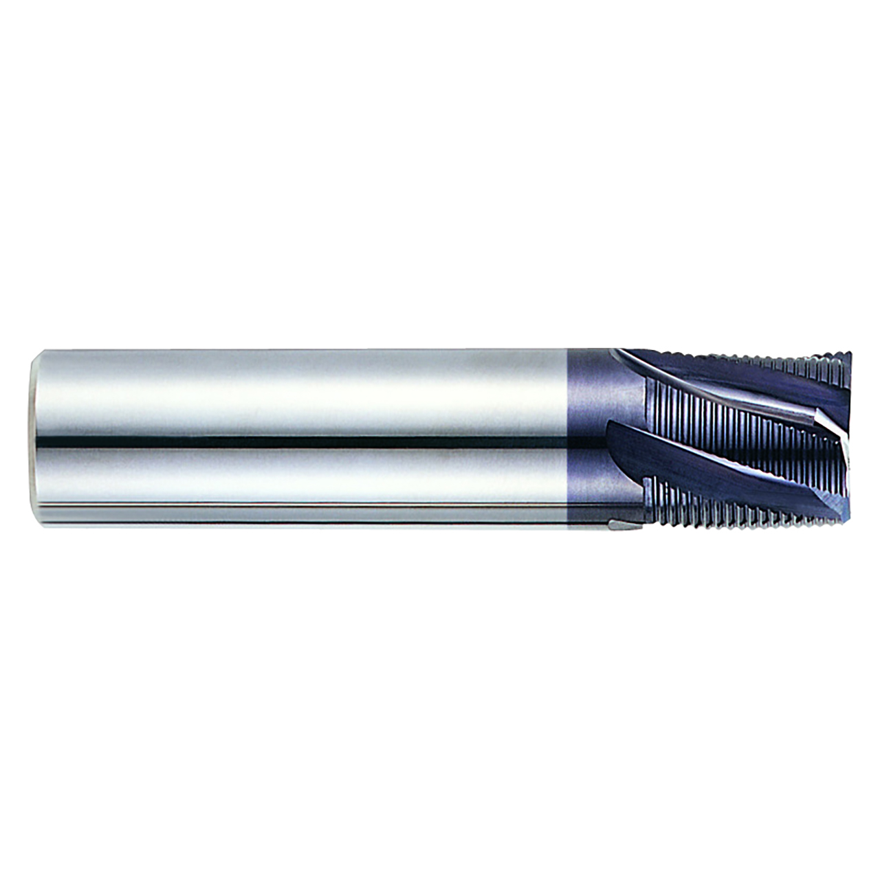 YG1 EM832090 | 0.3500" Diameter x 0.3937" Shank x 0.5118" LOC x 2.5984" OAL 4 Flute ALTiN Coated Carbide Roughing End Mill