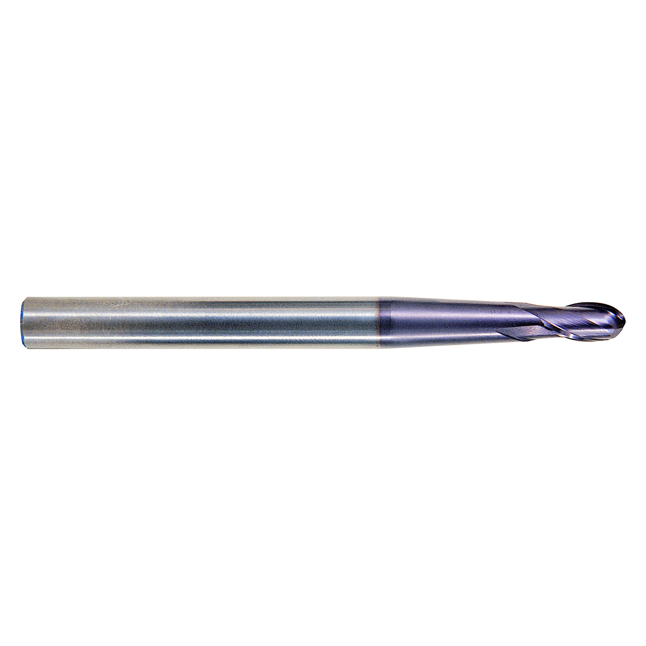 YG1 EM902040 | 0.1600" Diameter x 0.2362" Shank x 0.3150" LOC x 2.7559" OAL 2 Flute ALTiN Coated Carbide Taper Neck Ball Nose End Mill