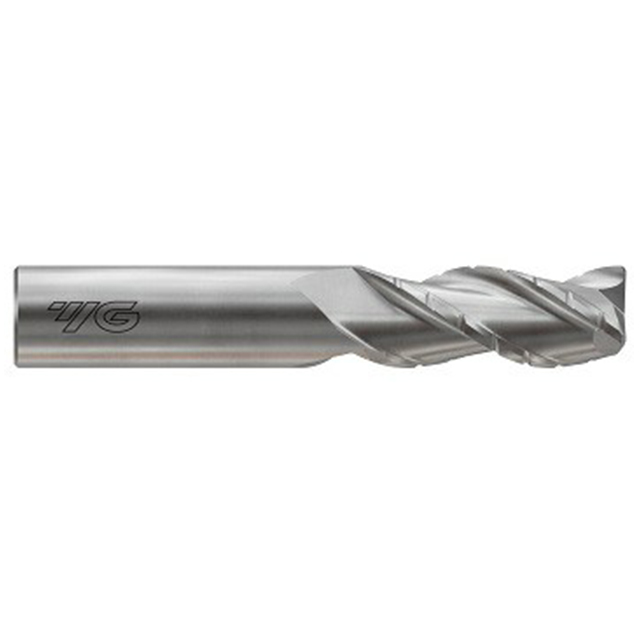 YG1 E5I38923 | 1/2" Diameter x 1/2" Shank x 1-1/4" LOC x 3" OAL x 0.060" Radius x 37 Degree Helix Angle 3 Flute Bright Coated Carbide E5I38 Roughing End Mill