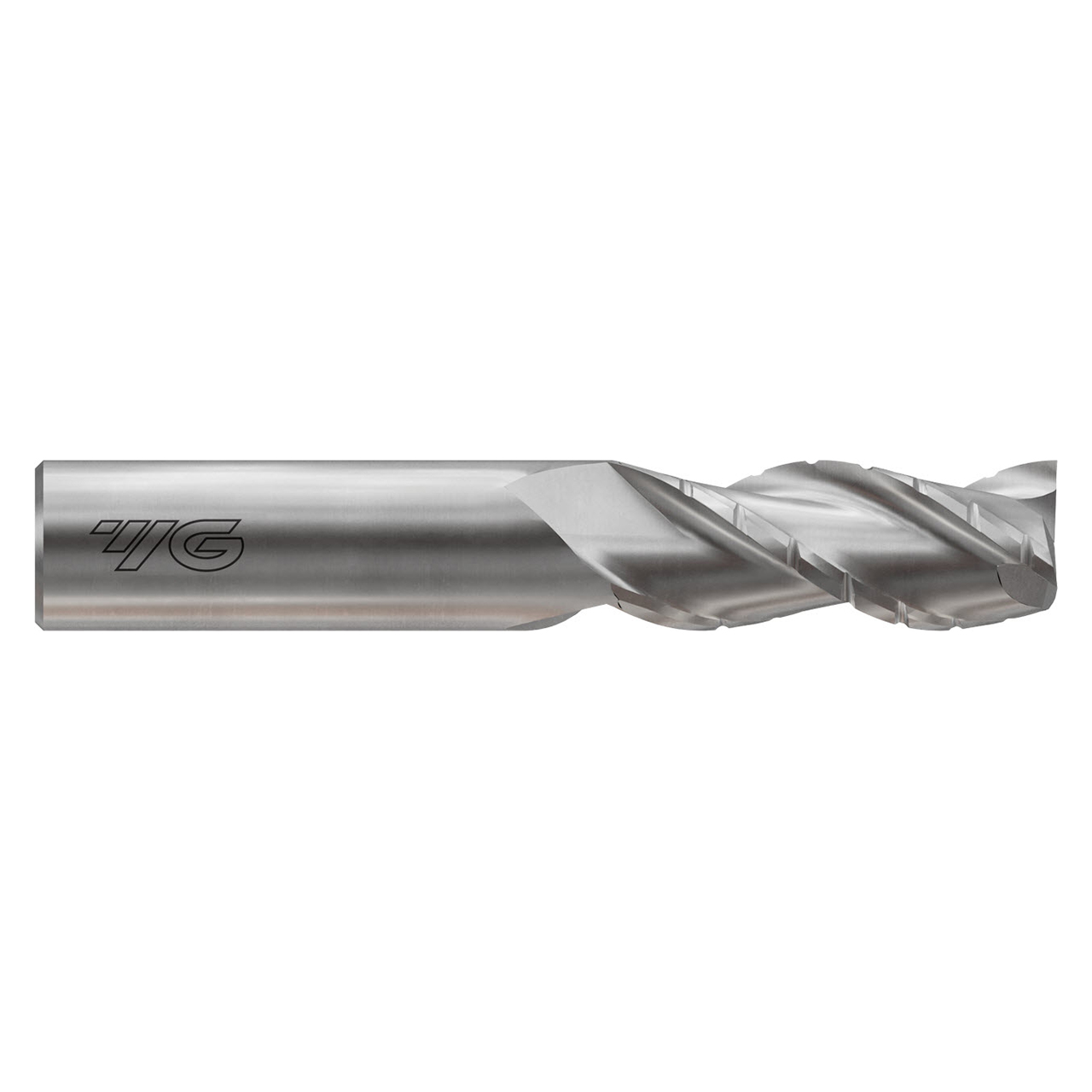 YG1 E5I36903 | 3/4" Diameter x 3/4" Shank x 1-5/8" LOC x 4" OAL x 37 Degree Helix Angle 3 Flute Bright Coated Carbide E5I36 Roughing End Mill