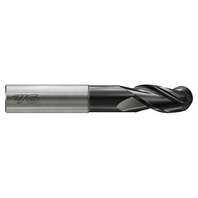 YG1 JAI59902 | 3/4" Diameter x 3/4" Shank x 1" LOC x 3-3/8" LBS x 6" OAL x 3/8" Radius x 37 Degree Helix Angle 3 Flute Super DLC Coated Carbide JAI59 Ball End Mill