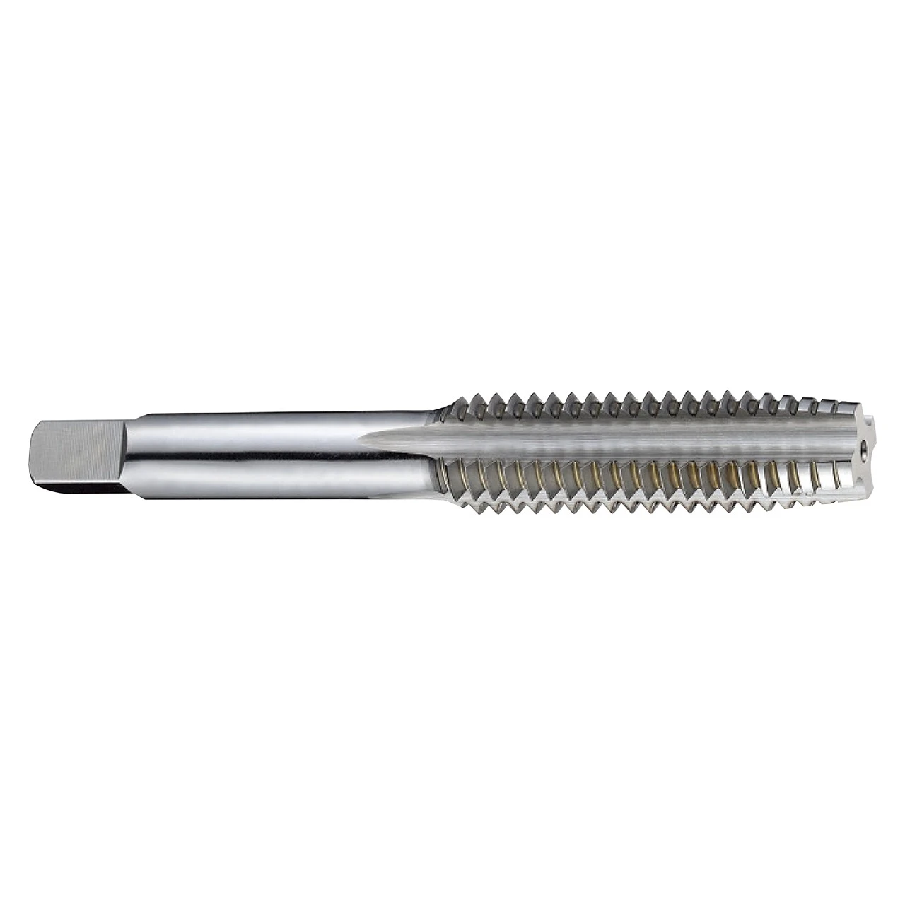 YG1 T7316507H2 | UNF 3/8"-24 Size x 31.75mm Thread Length x 9.70mm Shank x 74.68mm OAL H2 Plug Chamfer Type 4 Flute Bright Coated HSS T7316 Straight Flute Tap