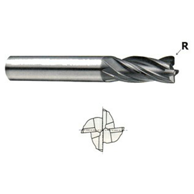 YG1 EMD48024 | 0.3750" Diameter x 0.3750" Shank x 0.8750" LOC x 2.5000" OAL x 0.0150" Radius 4 Flute AlTiN Coated Carbide Corner Radius End Mill