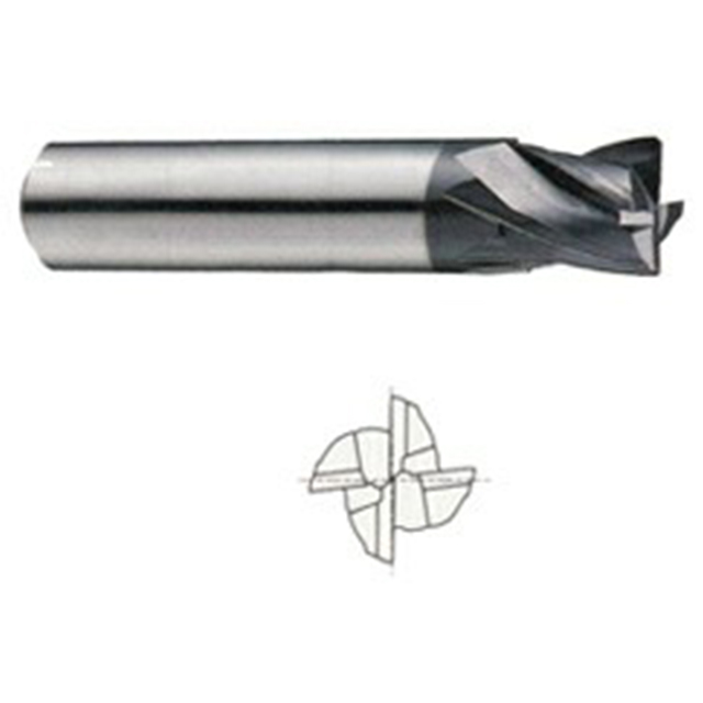 YG1 EMD58008 | 0.1250" Diameter x 0.1250" Shank x 0.1250" LOC x 1.5000" OAL 4 Flute AlTiN Coated Corner Radius End Mill