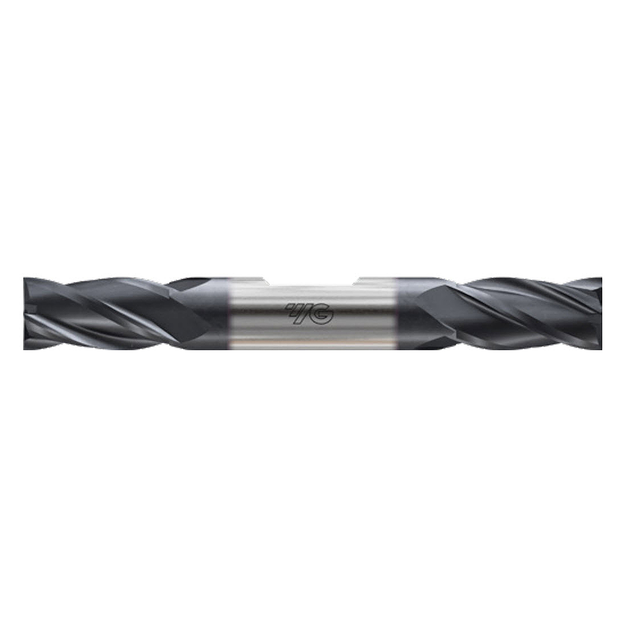 YG1 E5H90016 | 1/4" Diameter x 3/8" Shank x 5/8" LOC x 3-3/8" OAL x 30 Degree Helix Angle 4 Flute Bright Coated Carbide E5H90 Double Ended Square End Mill