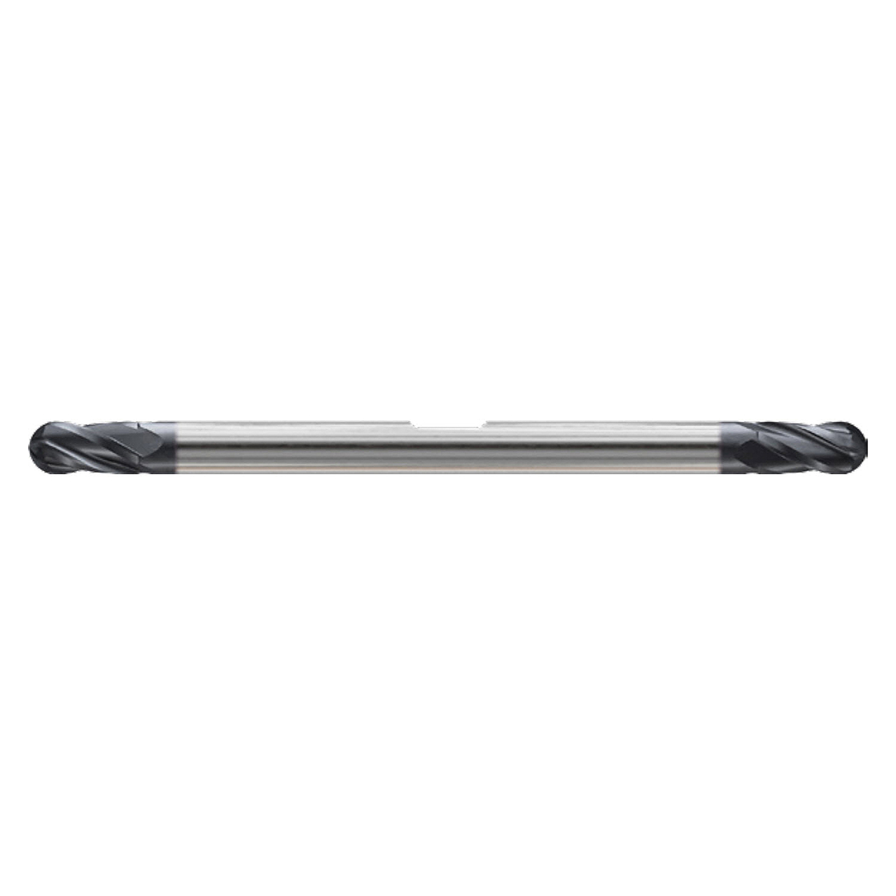 YG1 E5I06016 | 1/4" Diameter x 3/8" Shank x 5/8" LOC x 3-1/2" OAL x 1/8" Radius x 30 Degree Helix Angle 4 Flute Bright Coated Carbide E5I06 Double Ended Ball End Mill