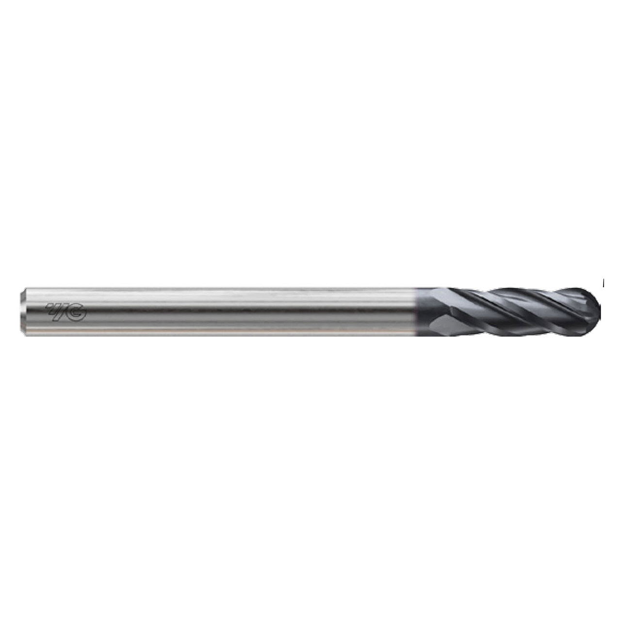 YG1 G9I09908N | 1.0000" Diameter x 1.0000" Shank x 1.5000" LOC x 6.0000" OAL 4 Flute X-Coated Carbide Ball End Mill