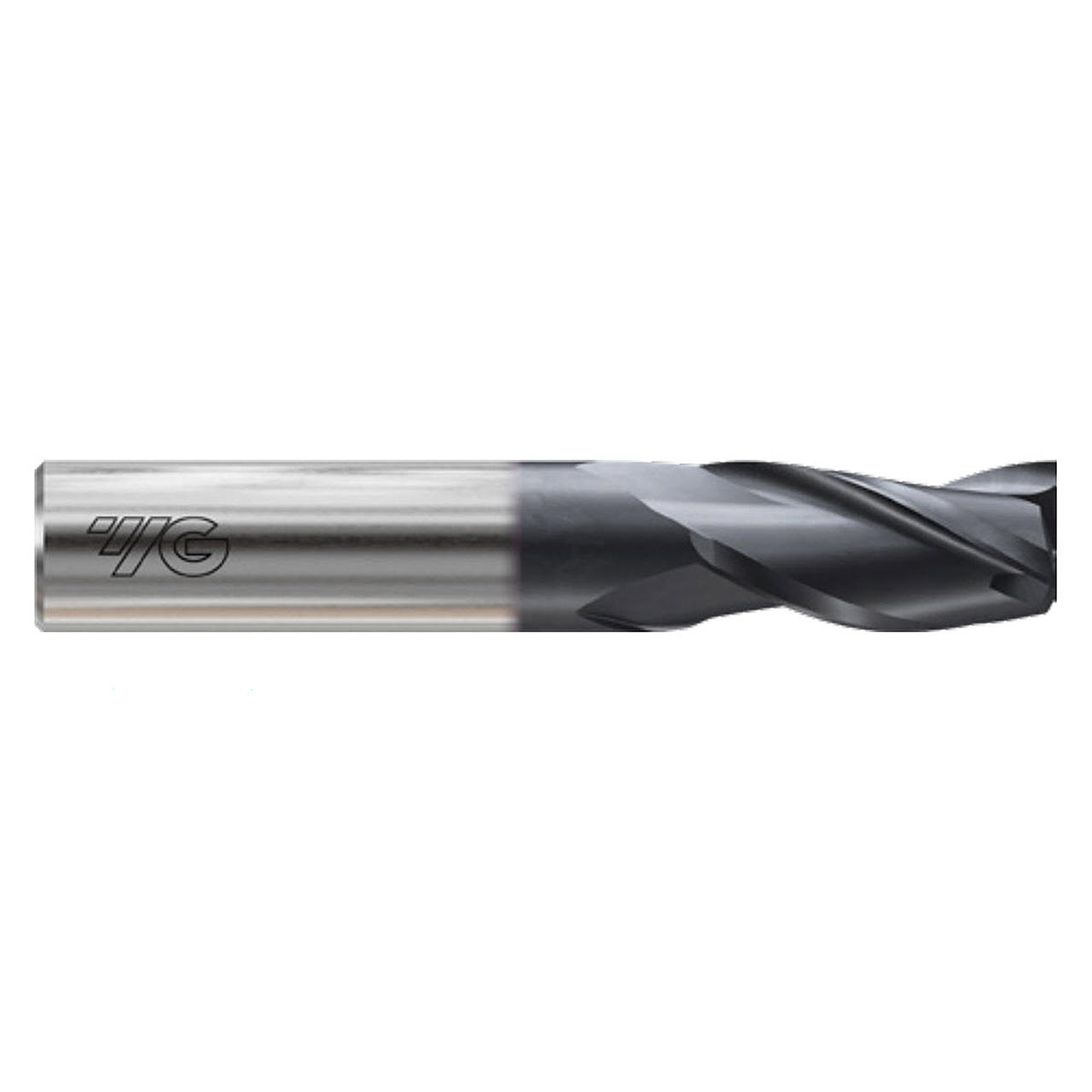 YG1 E5I10044 | 11/16" Diameter x 3/4" Shank x 1-1/2" LOC x 4" OAL x 11/32" Radius x 30 Degree Helix Angle 3 Flute Bright Coated Carbide E5I10 Square End Mill