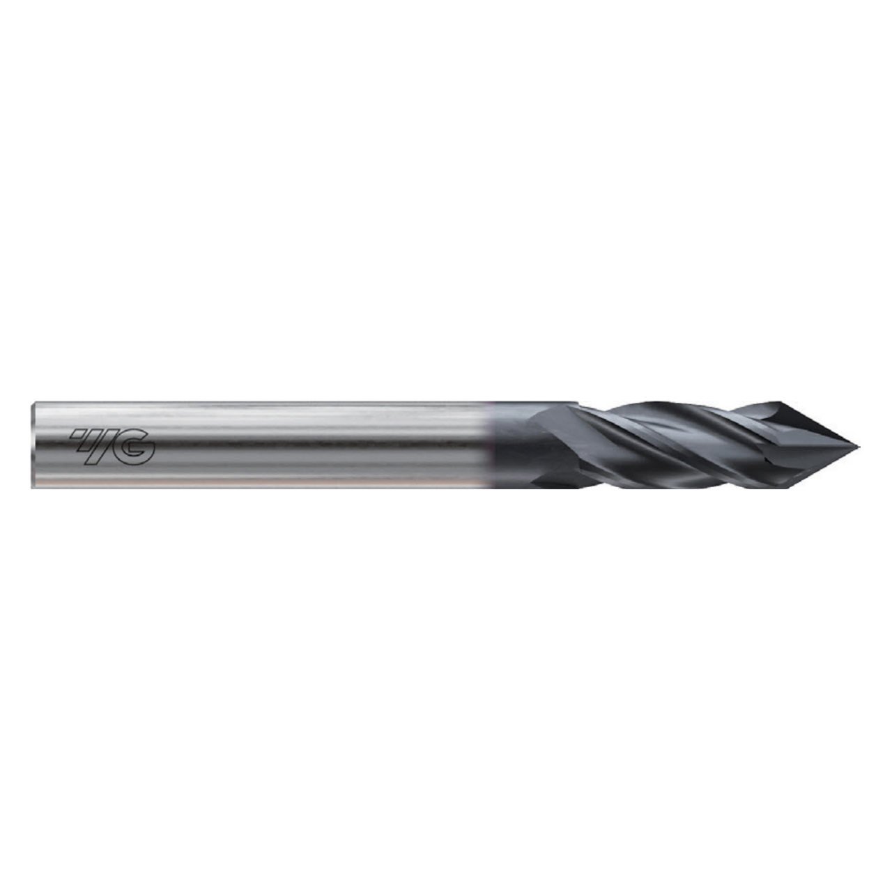 YG1 E5I32032 | 1/2" Diameter x 1/2" Shank x 1" LOC x 3" OAL x 30 Degree Helix Angle 4 Flute Bright Coated Carbide E5I32 Drill Mill