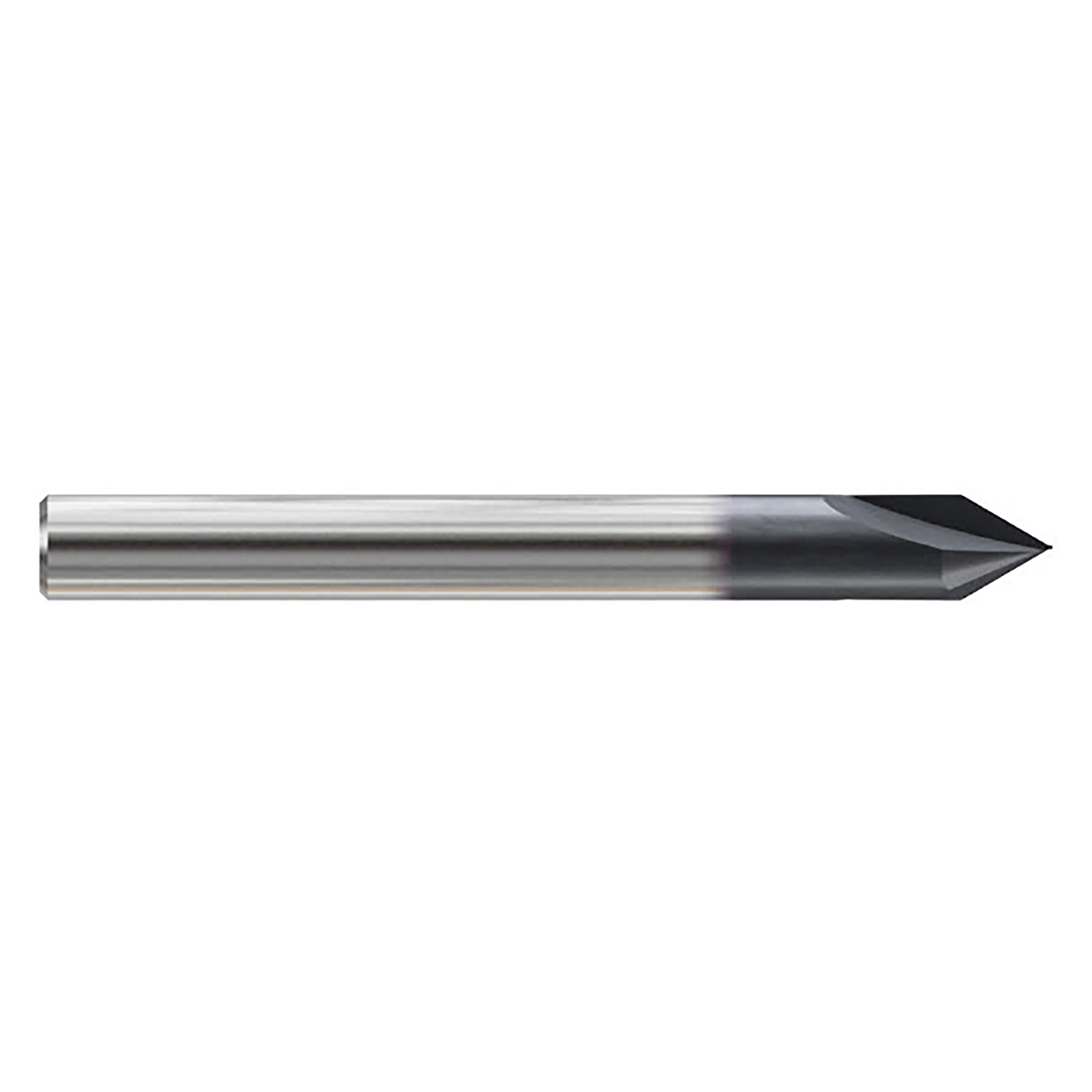 YG1 E5I52016 | 0.2500" Diameter x 0.2500" Shank x 0.2170" LOC x 2.5000" OAL 2 Flute Bright Coated Carbide Chamfer Mill