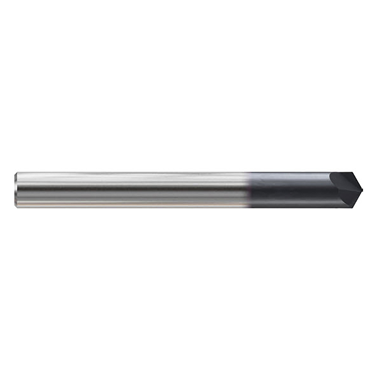 YG1 E5I54024 | 0.3750" Diameter x 0.3750" Shank x 0.1080" LOC x 2.5000" OAL 2 Flute Bright Coated Carbide Chamfer Mill