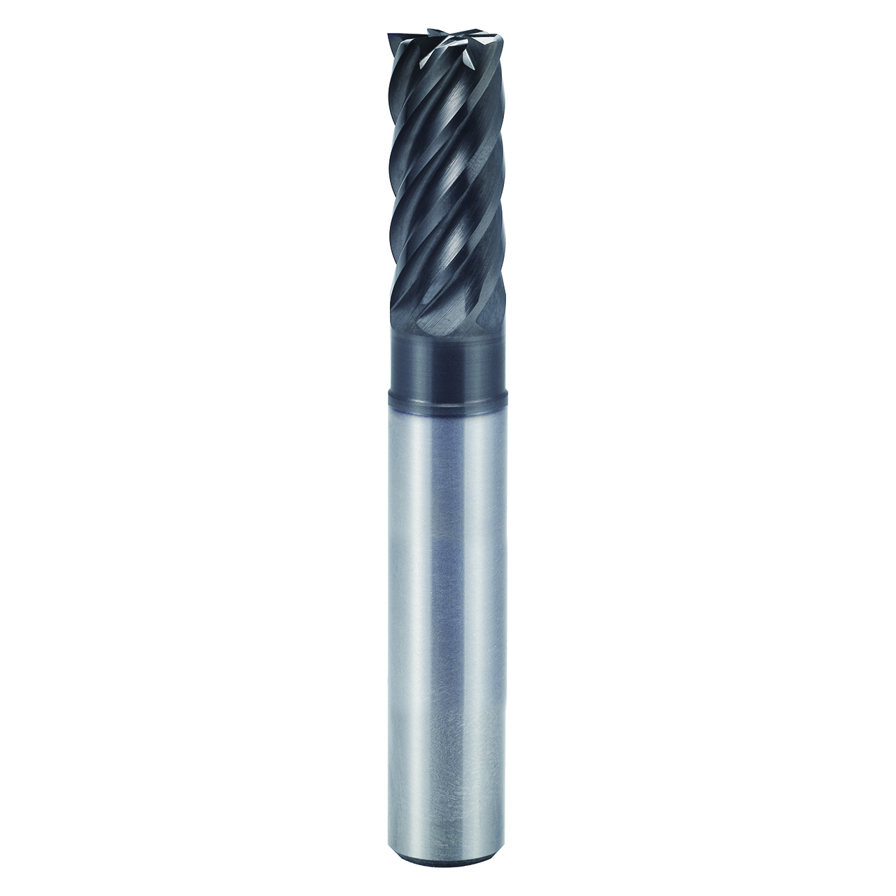YG1 UGMH08905 | 3/8" Diameter x 3/8" Shank x 1/2" LOC x 4-1/8" LBS x 6" OAL x 45 Degree Helix Angle 6 Flute Y-Coated Carbide UGMH08 Square End Mill