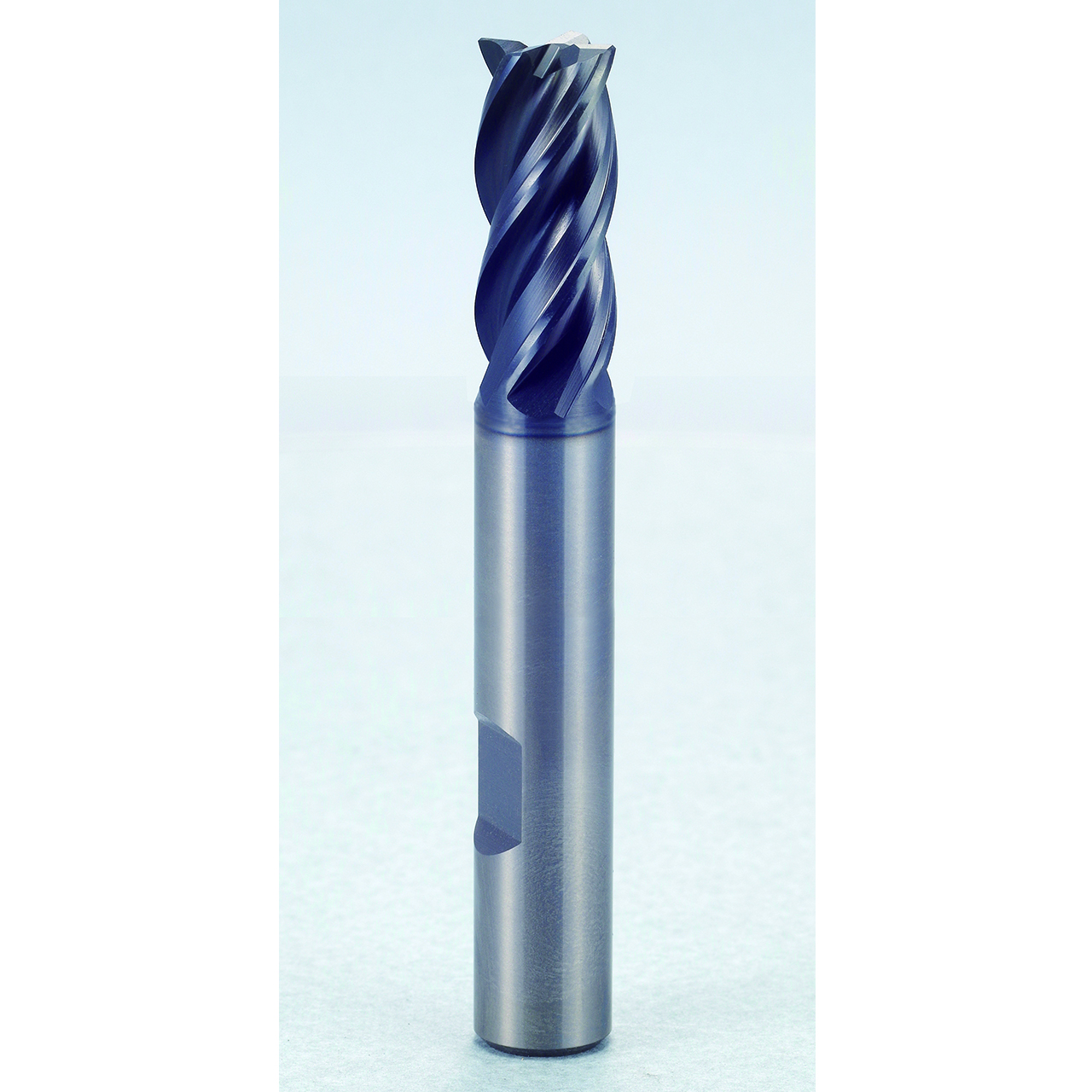 YG1 UGMF77024 | 3/8" Diameter x 3/8" Shank x 7/8" LOC x 2-1/2" OAL x 35/37 Degree Helix Angle 4 Flute Y-Coated Carbide UGMF77 Corner Chamfer End Mill