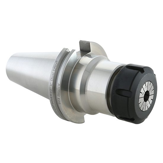 Techniks 47.122.16.800 | CAT50 Taper x 2.750" Diameter x 3.875" Shank x 8" Projection Length ER16 DualDrive Collet Chuck