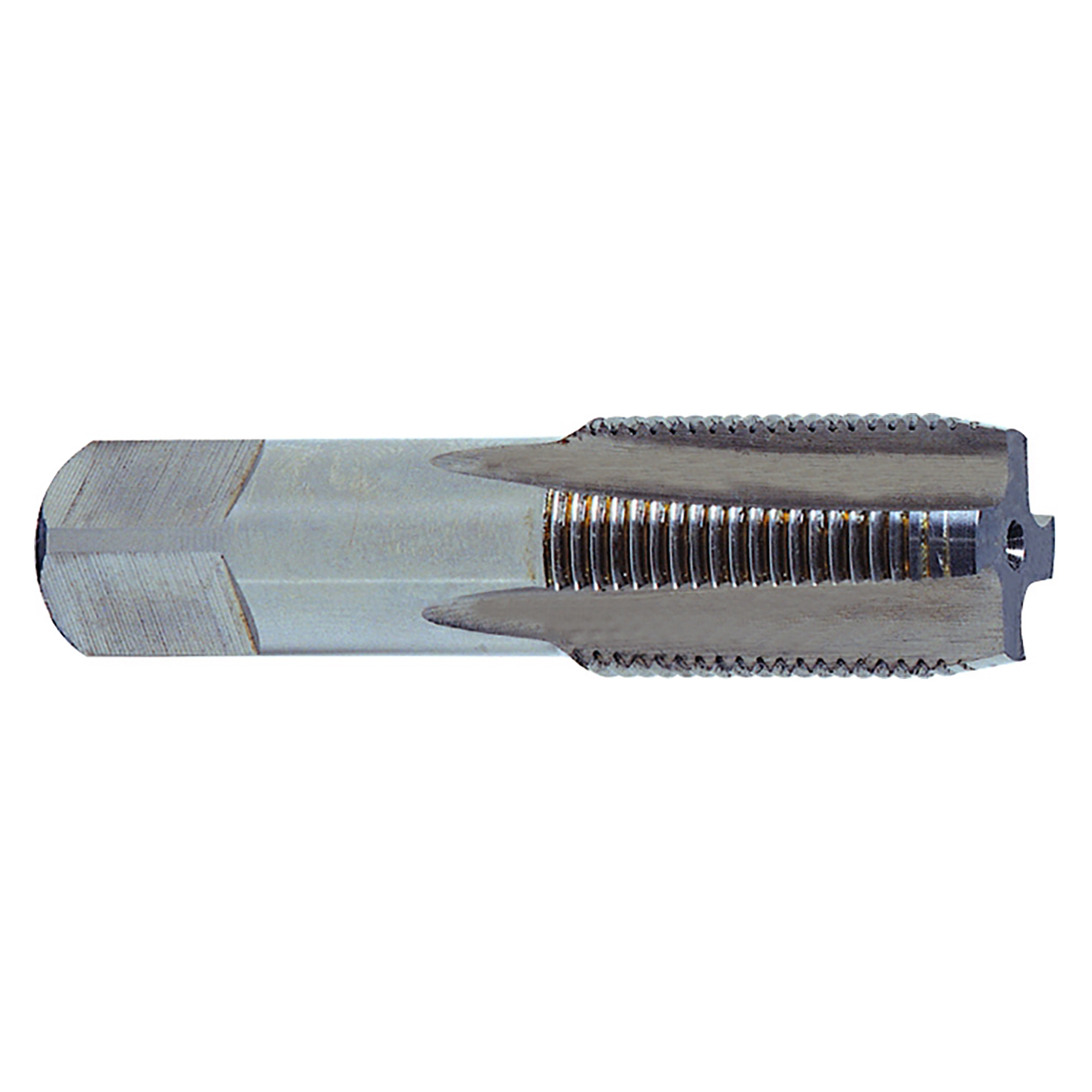 YG1 R7860 | 1-1/4"x11-1/2" Thread x 1.2500" Diameter x 1.3125" Shank x 4.0000" OAL 5 Flute Bright Coated HSSE-V3 Straight Flute Pipe Tap