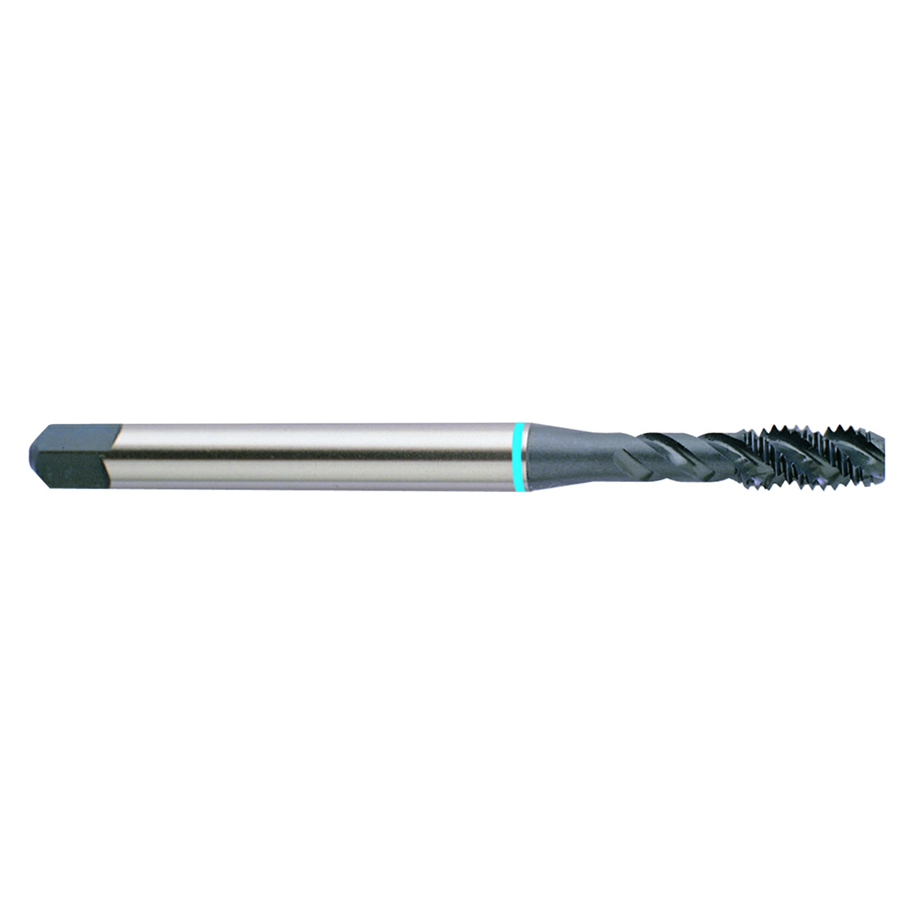 YG1 BO676 | MF M18 - 1.50mm Thread Size x 0.551" Thread Length x 0.542" Shank x 4.331" OAL x 40 Degree Helix Angle D6 Modified Bottoming Chamfer Type 4 Flute HardSlick Coated HSS-PM BO Spiral Flute Tap