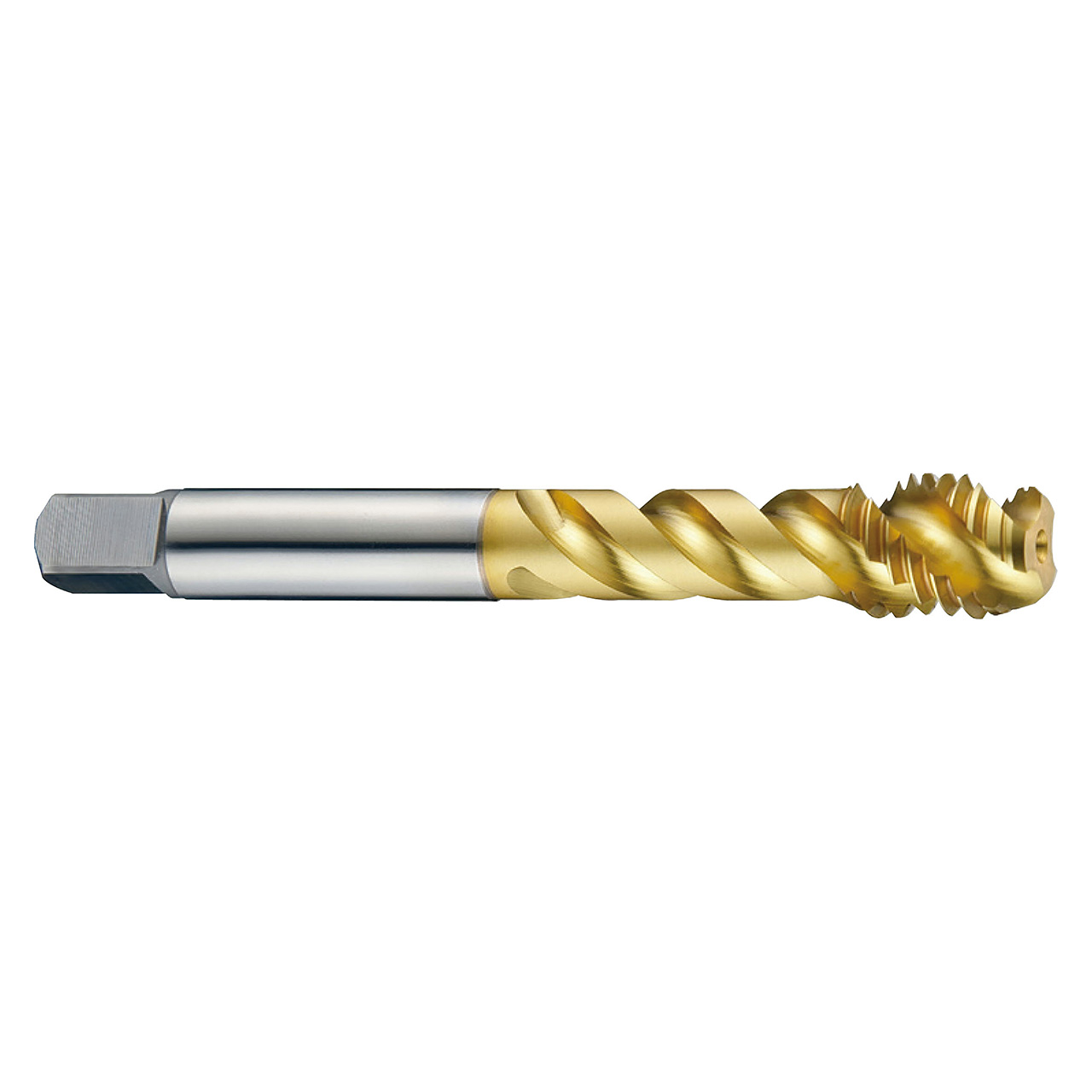 YG1 TTS65445 | 0.3125" Diameter x 0.3180" Shank x 2.7200" OAL 3 Flute TIN Coated HSS-PM Spiral Flute Tap
