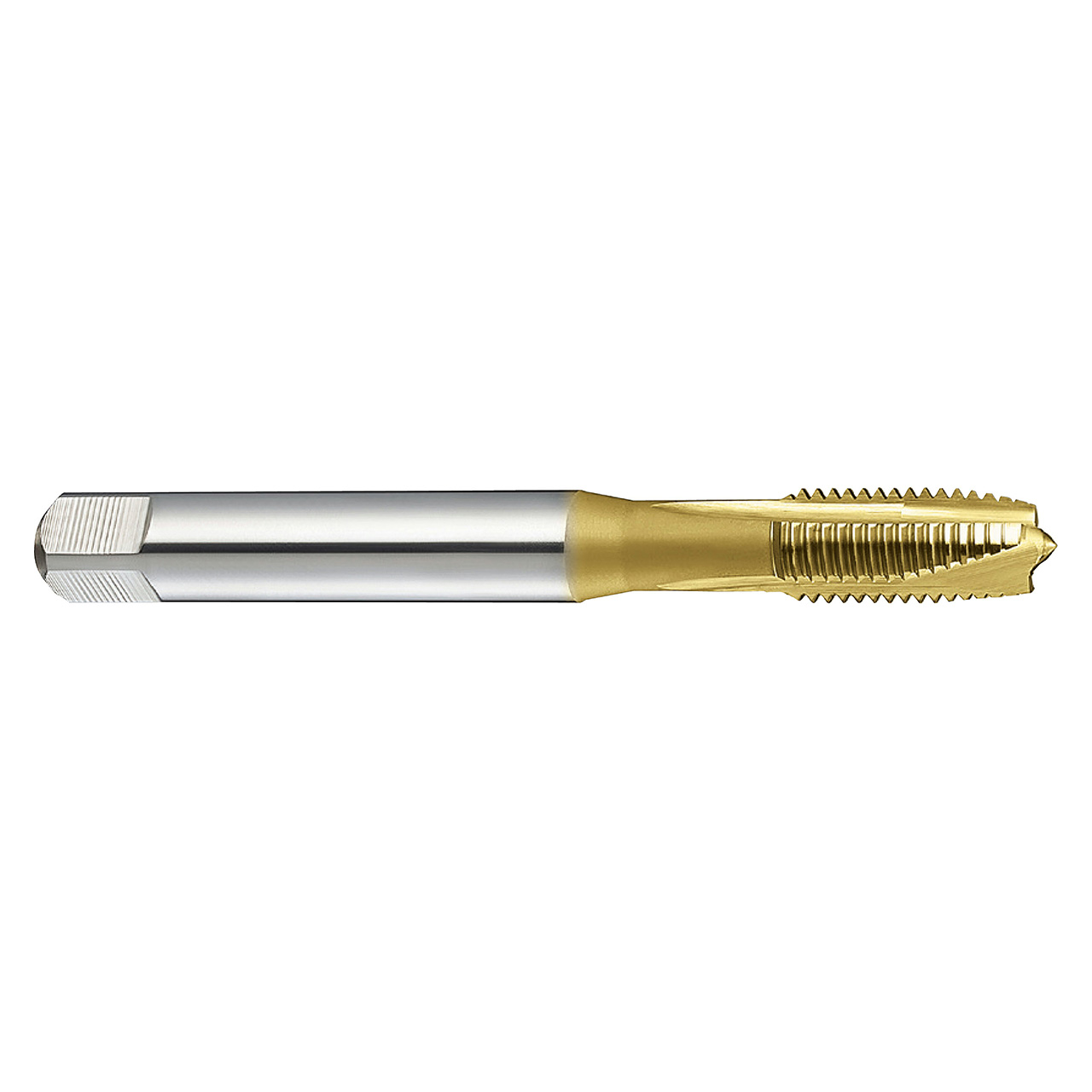 YG1 TTS66603 | UNC 9/16"-12 Size x 21.16mm Thread Length x 10.90mm Shank x 91.19mm OAL x 45 Degree Helix Angle H3 4 Flute TIN Coated HSS-PM TTS66 Spiral Point Tap