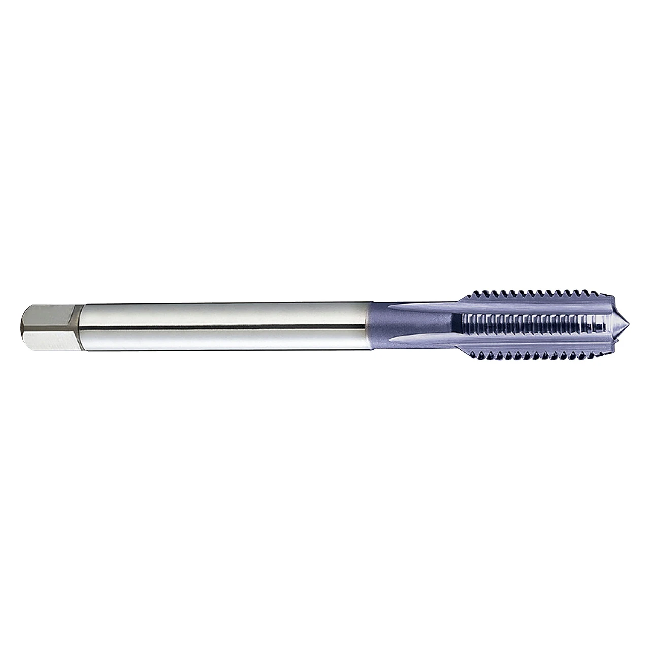 YG1 TKS67242 | 0.1380" Diameter x 0.1410" Shank x 2.0000" OAL 3 Flute TICN Coated HSS-PM Straight Flute Tap