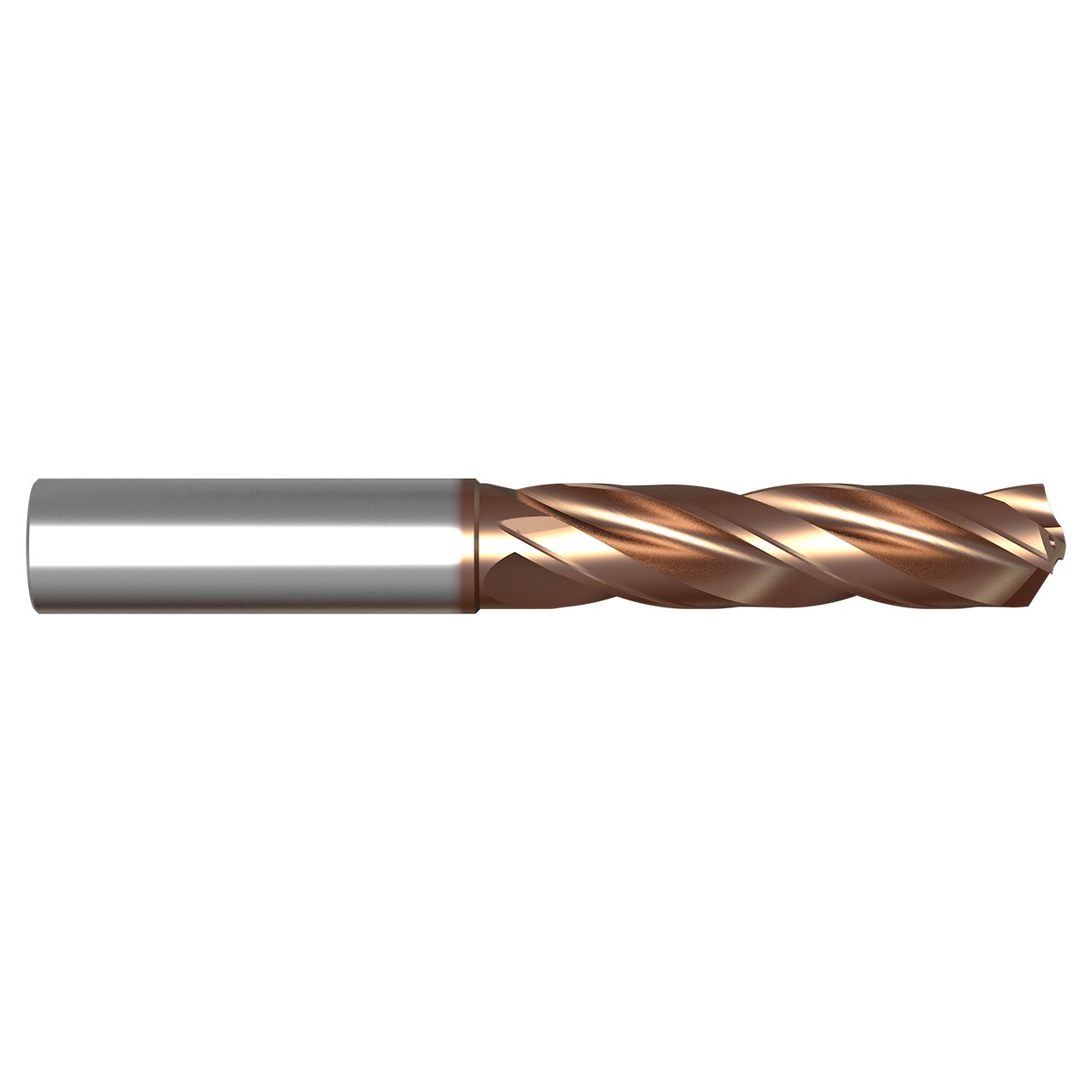 YG1 DGR496030 | 11.91mm Size x 12.70mm Shank x 55.00mm Flute Length x 102.00mm OAL x 140 Degree Point Angle 3 Flute H Coated Carbide DGR496 Screw Machine Length Drill Bit