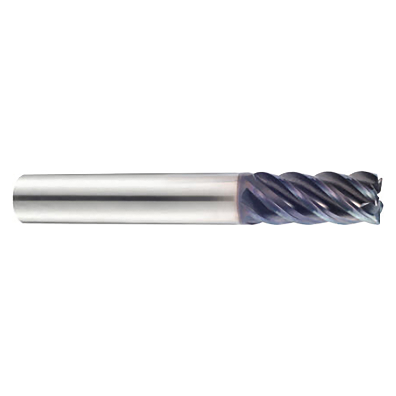 YG1 UGMG32903 | 1/4" Diameter x 1/4" Shank x 3/4" LOC x 2-1/2" OAL 43-45 Variable Helix Angle 5 Flute Y Coated Carbide UGMG32 Square End Mill
