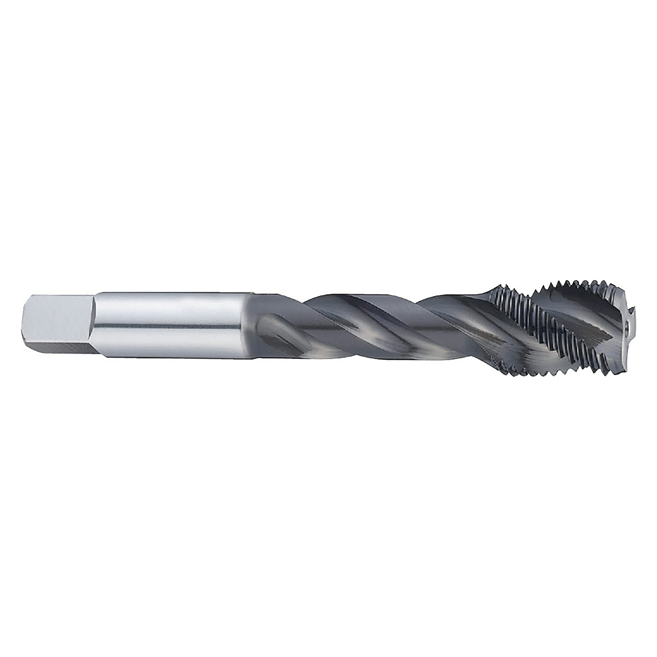 YG1 ST322 | UNC #10 - 24 Size x 0.433" Thread Length x 0.255" Shank x 2.500" OAL x 40 Degree Helix Angle 2B Bottoming Chamfer 3 Flute Hardslick Coated HSS-E ST Spiral Flute Tap