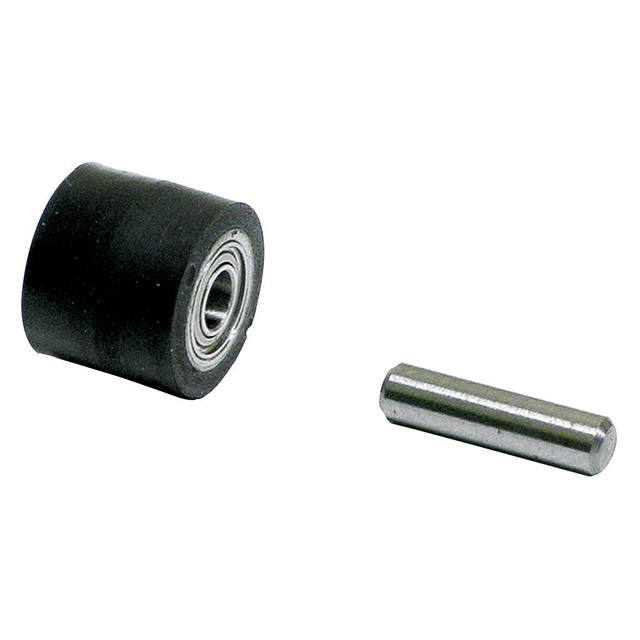 Dynabrade 11070 | 7/16" OD x 1/4" ID x 3/8" Width Crown Face 70 Duro Rubber Contact Wheel Assembly