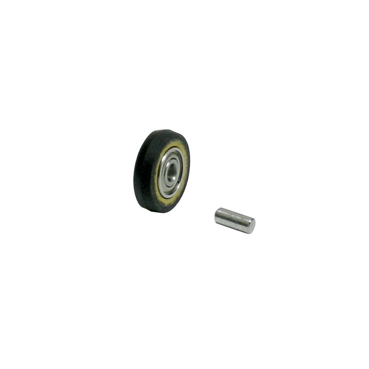 Dynabrade 11074 | 5/8" OD x 3/8" ID x 1/8" Width Crown Face 70 Duro Rubber Contact Wheel Assembly