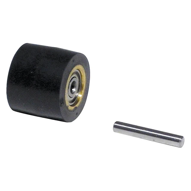 Dynabrade 11282 | 3/4" OD x 3/8" ID x 5/8" Width Crown Face 70 Duro Rubber Contact Wheel Assembly