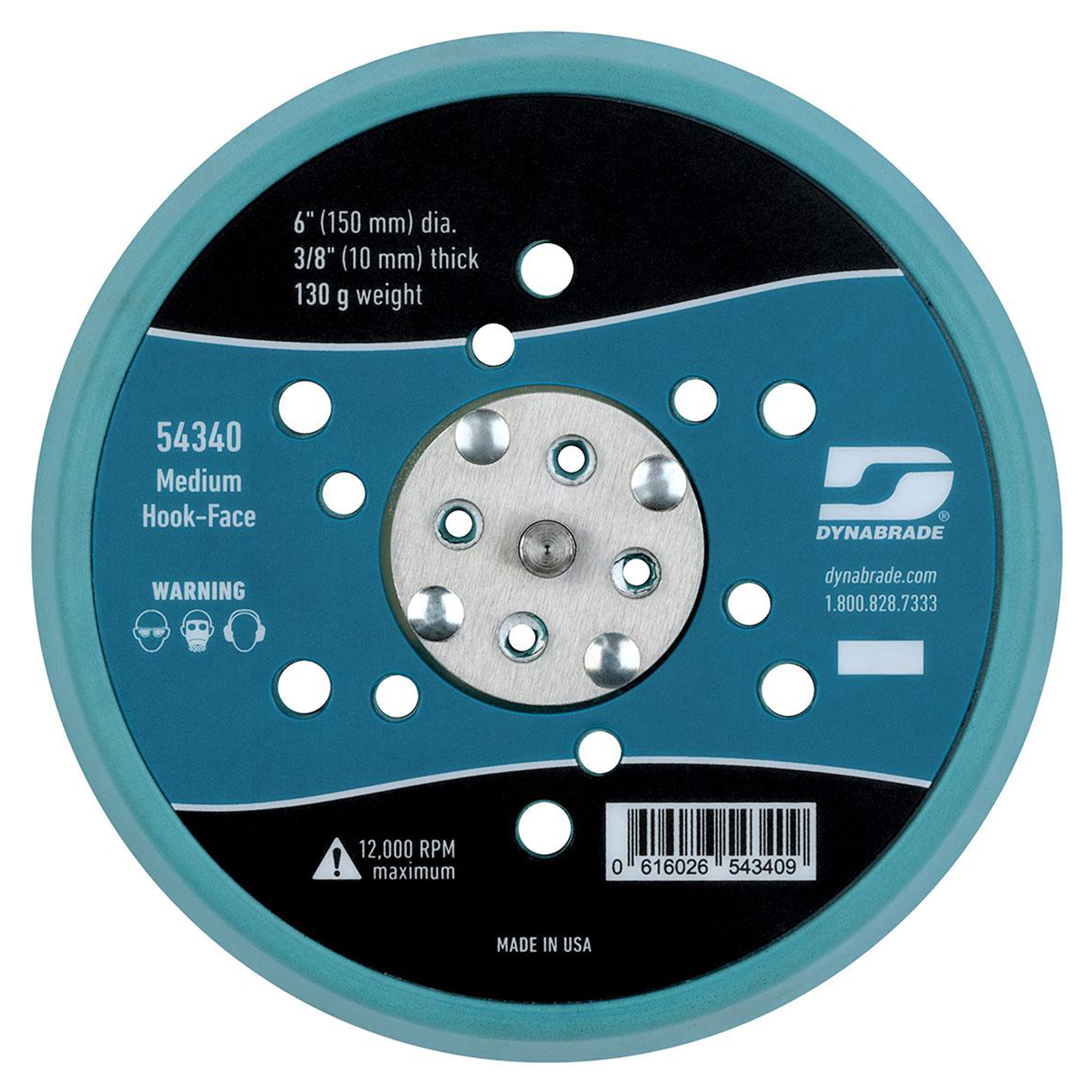 Dynabrade 54340 | Hook-Face Short Nap Vacuum Disc Pad