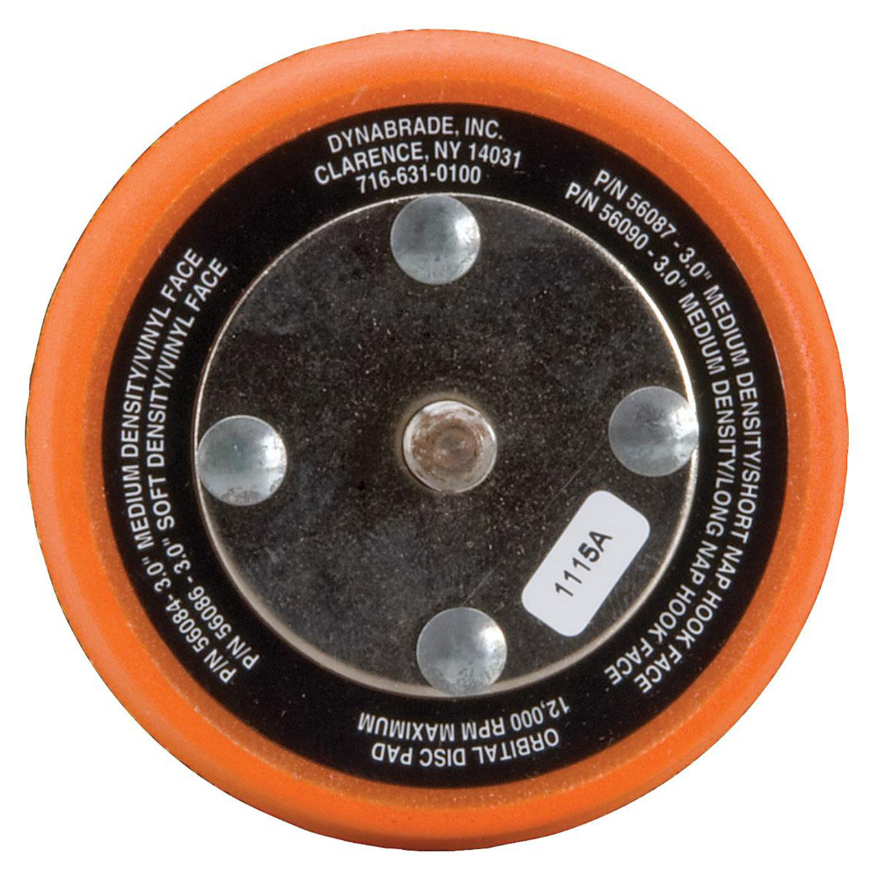 Dynabrade 56087 | 5/16"-24 Male Thread x 3" Diameter x 13000.0 RPM Hook-Face Non-Vac Disc Pad