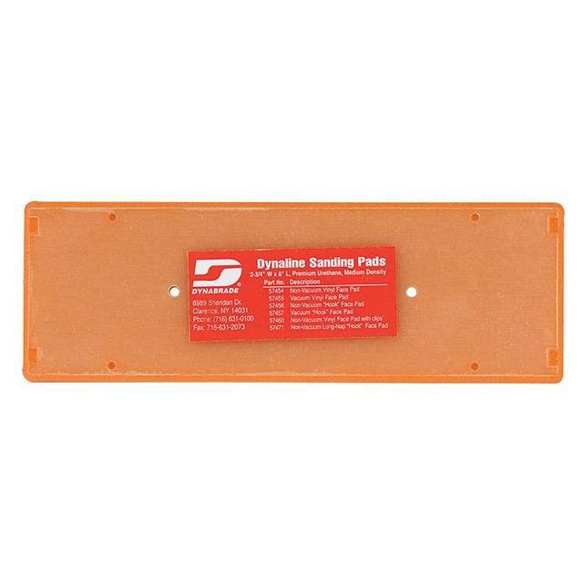 Dynabrade 57456 | 2-3/4" Width x 8" Length Short Nap Hook-Face Non-Vacuum Disc Pad